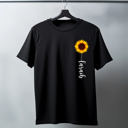 Custom Name Flower T-shirt
