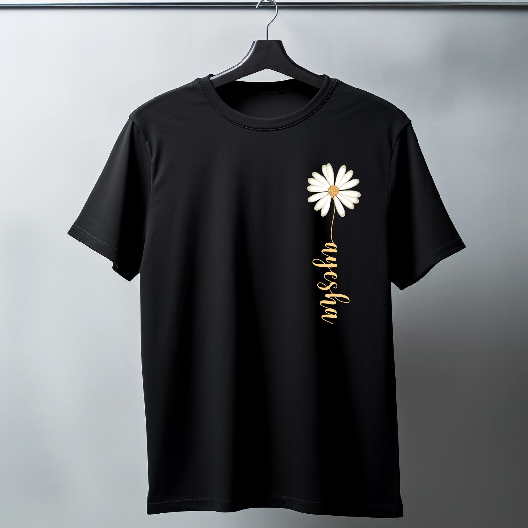 Custom Name Flower T-shirt