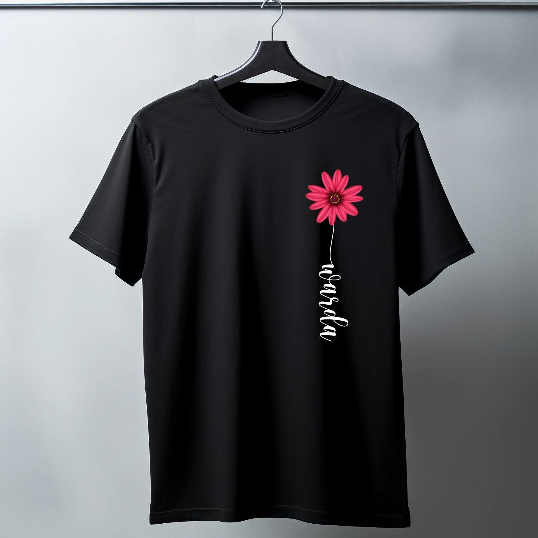 Custom Name Flower T-shirt