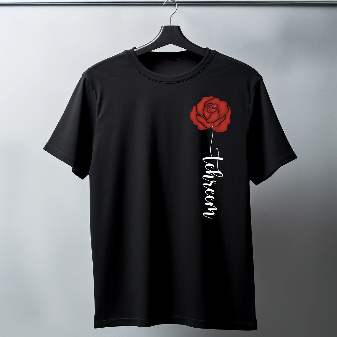 Custom Name Flower T-shirt